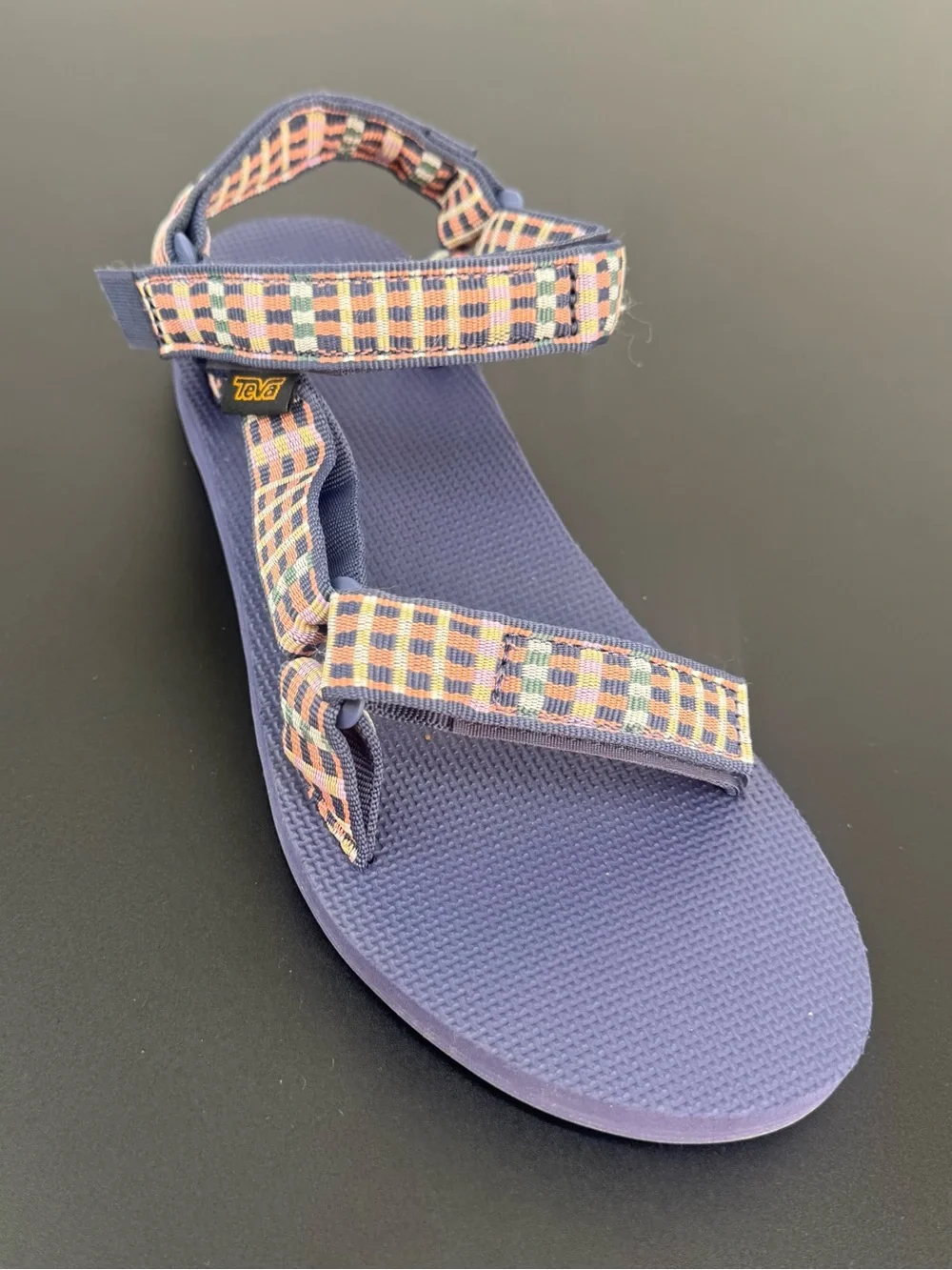 Teva Women Navy and Pink Geometric Strap Sandal Size 10